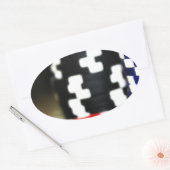 Chips Gambling Casino Gewinnen Spiel Luck Risiko W Ovaler Aufkleber (Umschlag)