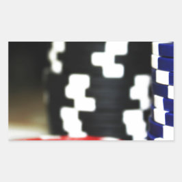 Chips Gambling Casino Gewinnen Spiel Luck Risiko W Rechteckiger Aufkleber
