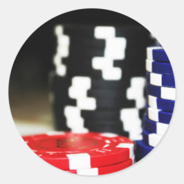 Chips Gambling Casino Gewinnen Spiel Luck Risiko W Runder Aufkleber