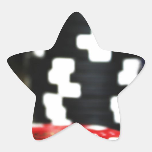 Chips Gambling Casino Gewinnen Spiel Luck Risiko W Stern-Aufkleber (Vorderseite)