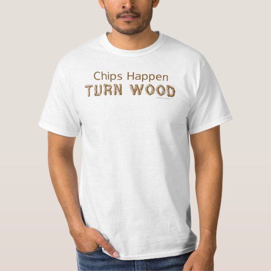 Chips geschehen, drehen hölzernes Shirt (Vorderseite)