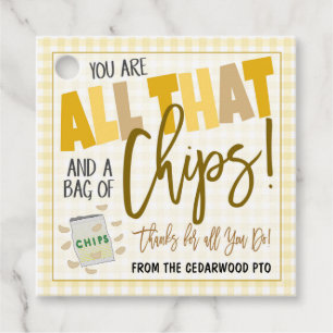 Chips-Geschenkkarte Geschenkanhänger