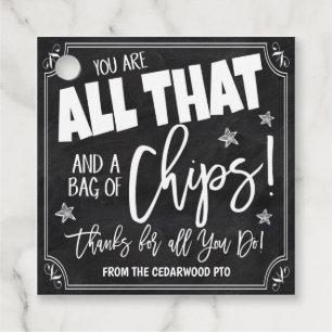 Chips-Geschenkkarte Geschenkanhänger