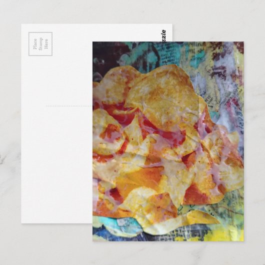 chips junk journal Mixed Media Collage Postkarte (Vorne/Hinten)