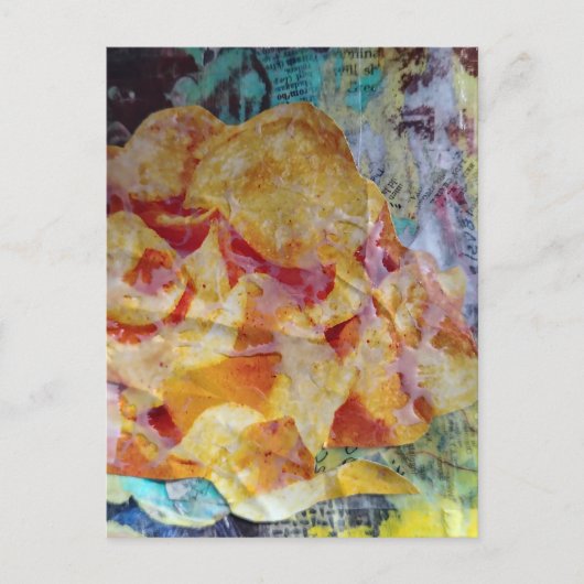 chips junk journal Mixed Media Collage Postkarte (Vorderseite)