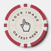 Chips mit rotem Poker - Benutzerdefiniert Bild/Tex (Vorderseite)