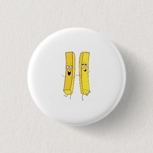 Chips, Pommes frites Thema Button (Vorderseite)