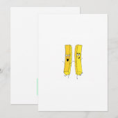 Chips, Pommes frites Thema Einladung (Vorne/Hinten)