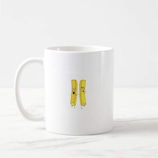 Chips, Pommes frites Thema Kaffeetasse (Links)