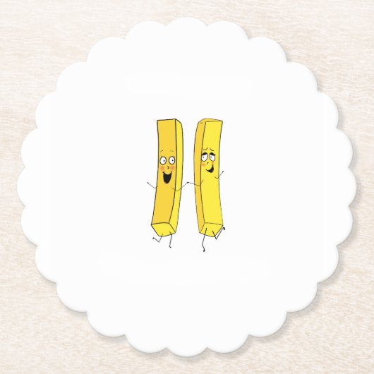 Chips, Pommes frites Thema Untersetzer (Vorderseite)