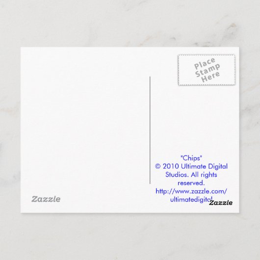 Chips Postkarte (Rückseite)