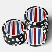 Chips, rot, weiß, blau gestreift, Poker Pokerchips (Stapel)