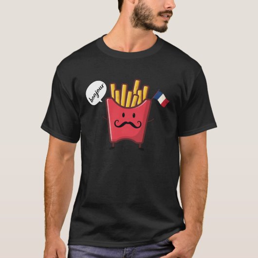 chips say bonjour T-Shirt (Vorderseite)