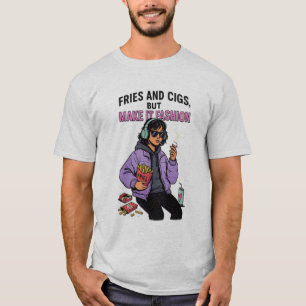 Chips und Cigs, aber das stilistische Feuer T-Shirt