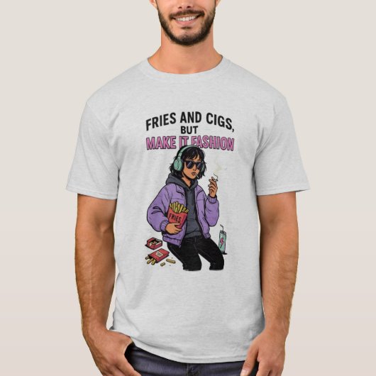 Chips und Cigs, aber das stilistische Feuer T-Shirt (Vorderseite)