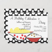 Chips und Dips Einladung (Vorne/Hinten)