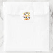 Chips und echte Freunde Quadratischer Aufkleber (Tasche)