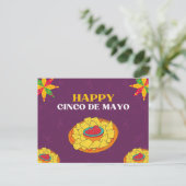 Chips und Salsa Cinco de Mayo Postkarte (Stehend Vorderseite)