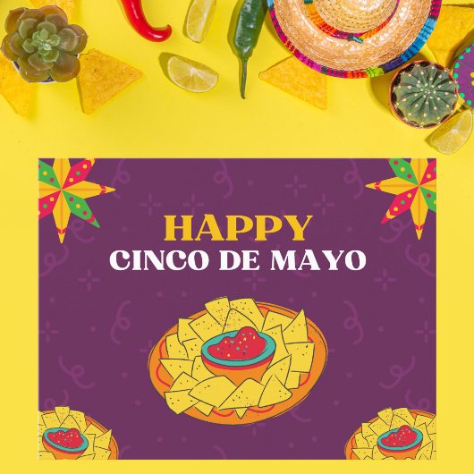Chips und Salsa Cinco de Mayo Postkarte