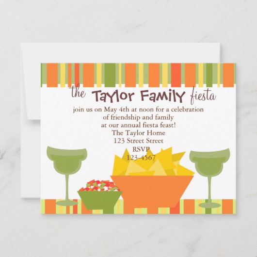 Chips und Salsa Einladung (Vorderseite)