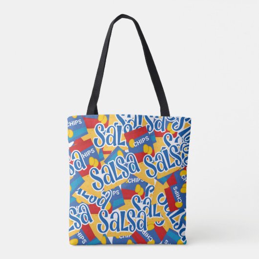 Chips und Salsa Tote Bag | Funny Costume Accessory Tasche (Rückseite)
