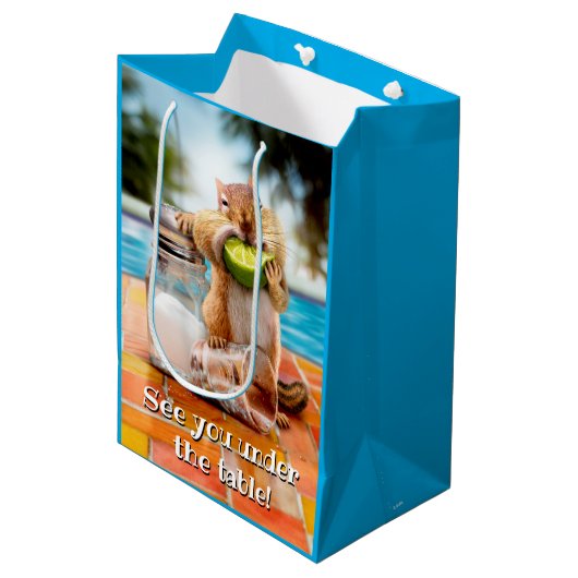 Chipsatz mit Limonen Mittlere Geschenktüte (Vorderseite Schrägansicht)