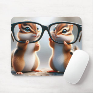 Chipsätze mit schwarzer Brille Mousepad