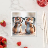 Chipsätze mit schwarzer Brille Serviette (Beispiel)