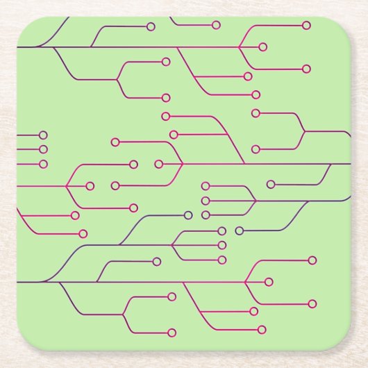 Chipstromkreis Cyber-Technologiekunst Rechteckiger Pappuntersetzer (Vorderseite)