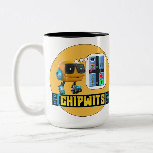 ChipWEBS, WENN SIEHE COFFEE-T-> LIEFERWAGEN-Tasse Zweifarbige Tasse (Links)