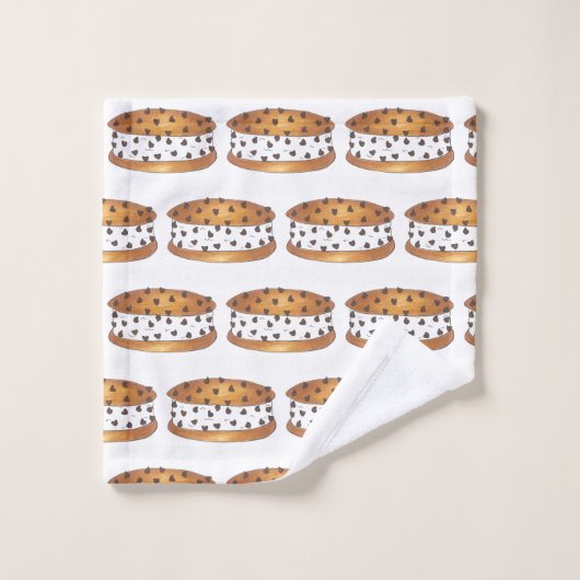 Chipwich Chocolate Chip Cookie Ice Creme Sandwich Badhandtuch Set (Waschlappen)
