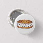 Chipwich Chocolate Chip Cookie Ice Creme Sandwich Button (Vorne & Hinten)