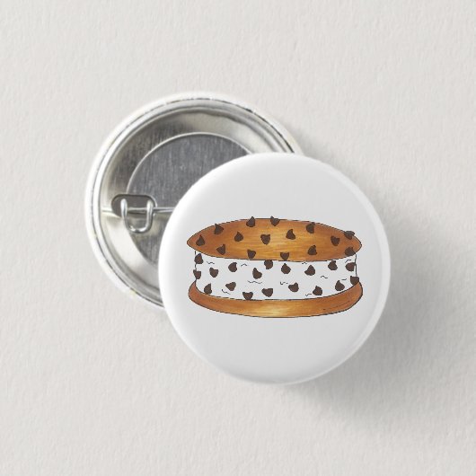 Chipwich Chocolate Chip Cookie Ice Creme Sandwich Button (Vorne & Hinten)