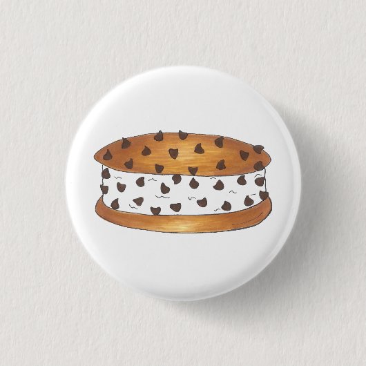 Chipwich Chocolate Chip Cookie Ice Creme Sandwich Button (Vorderseite)