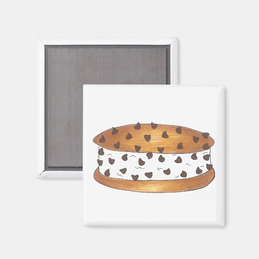 Chipwich Chocolate Chip Ice Cream Sandwich Magnet (Vorderseite/Rückseite)