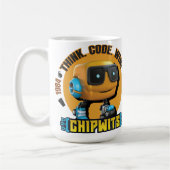 ChipWits denken. Code. Gewinnen! Mug Kaffeetasse (Links)