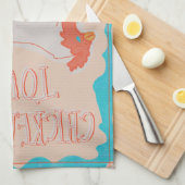 Chiquitita ABBA Chicken Teetuch Geschirrtuch (Viertel Falte)