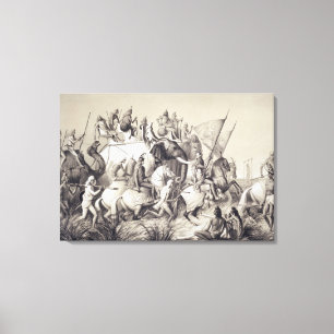 Chir Singh, Maharadscha der Sikhs mit dem König Leinwanddruck