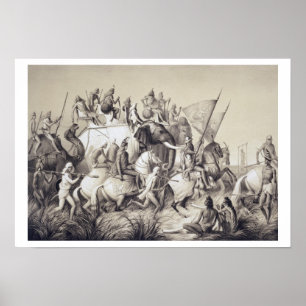 Chir Singh, Maharadscha der Sikhs mit dem König Poster