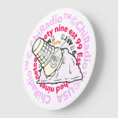 CHIRadio LLC EisCreme-Hut Große Wanduhr (Winkel)