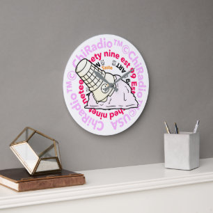 CHIRadio LLC iceCream LOGO Große Wanduhr