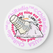 CHIRadio LLC iceCream LOGO Große Wanduhr (Vorderseite)