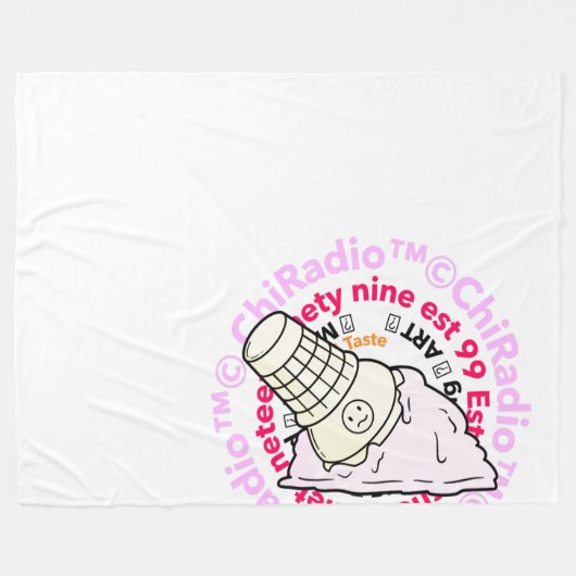ChiRadio LLC Icecream Wand Kunst Fleecedecke (Vorderseite (Horizontal))