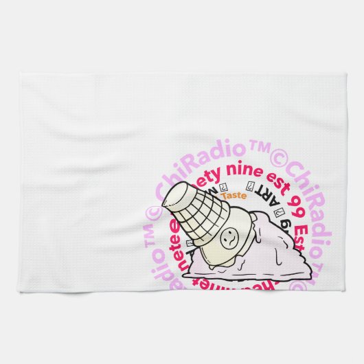 ChiRadio LLC Icecream Wand Kunst Geschirrtuch (Horizontal)