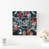 ChiRadioLLC™ AI Robot 2030 WALL Clock   Quadratische Wanduhr (Zuhause)