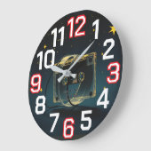 ChiRadioLLC™ Clock designed by www.djelove.com Große Wanduhr (Winkel)
