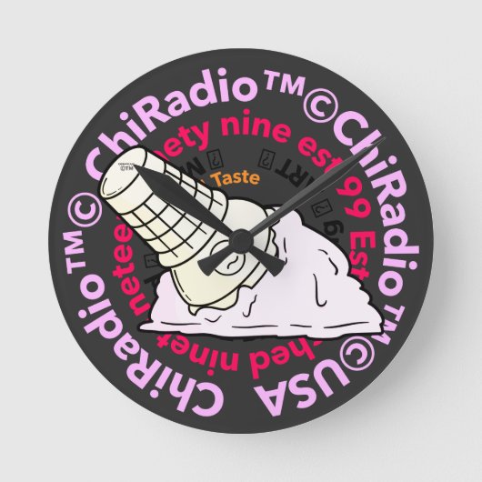 ChiradioLLC ™ TrinketTray Runde Wanduhr (Vorderseite)