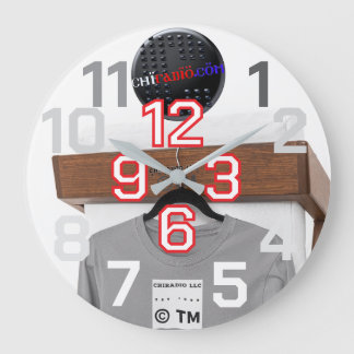 ChiRadioLLC™ wallClock design by www.djelove.com Große Wanduhr