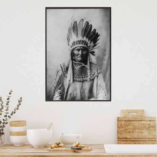 Chiricahua Apache Geronimo Goyathlay Goyahkla Poster (Küche)