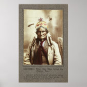 Chiricahua Apache Indian Leader Geronimo Portrait Poster (Vorne)